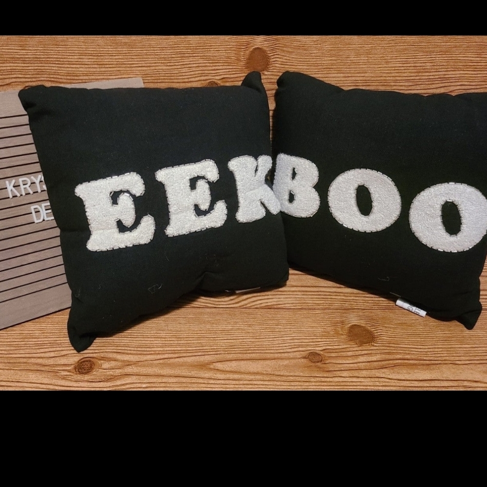 Halloween Throw Pillows EEK BOO